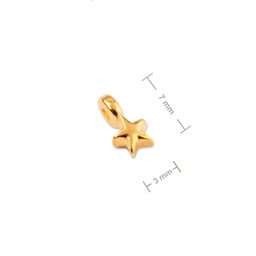 Manumi mini přívěsek hvězda 7x3 mm pozlacený