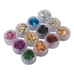 Metalické vločky sada 12 barev