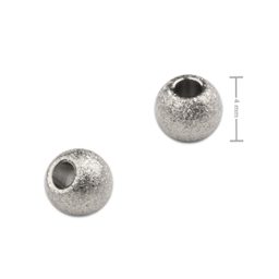 Korálek z chirurgické oceli 4 mm stardust matný