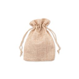 Drawstring gift bag 13.5x9.5cm beige