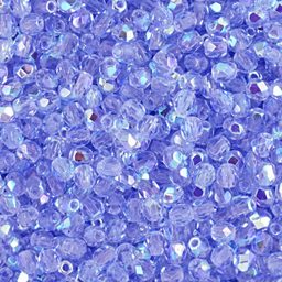 Manumi české broušené korálky 3 mm Light Sapphire AB