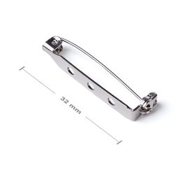 Bază broșă 32mm de culoarea platinei
