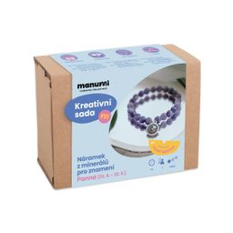 Manumi kreativní sada na výrobu náramku z minerálů se znamením zvěrokruhu Panna