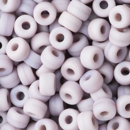 Skleněné korálky se širokým průtahem 6 mm Violet Opaque Matt