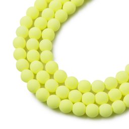 Czech pressed beads Estrela BONDELI 6 mm soft yellow