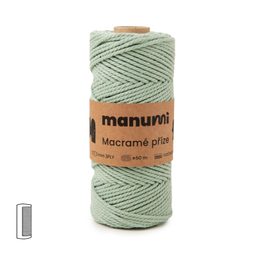 Manumi Macramé příze stáčená 3PLY 3mm Eukalyptus