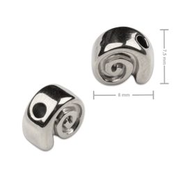 Korálek z chirurgické oceli ve tvaru spirály 7,5 x 8 mm