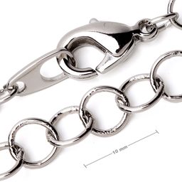 Rhodium-plated finished chain 45 cm No.12
