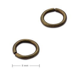 Jump ring 5mm antique brass
