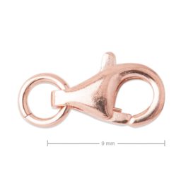 Silver lobster clasp rose gold-plated 9mm No.914