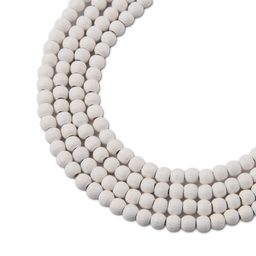 Manumi czech wooden beads 4 mm white