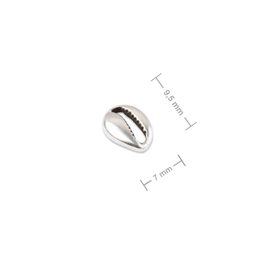 Manumi spojovací díl mušle 9,5x7 mm postříbřený