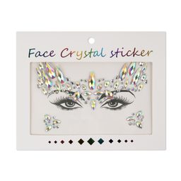 Self-adhesive face stones holographic owl