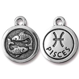 TierraCast pendant Pisces antique silver