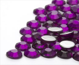 Nalepovací akrylové kameny kulaté 8mm lila