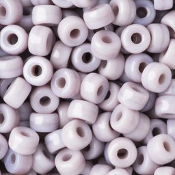 Czech glass large hole beads 6mm Violet Opaque