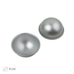 Manumi dvoudílná sada hliníkových forem na šumivé bomby ve tvaru koule ⌀6 cm