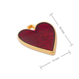 OmegaCast pendant heart 16x13mm gold-plated