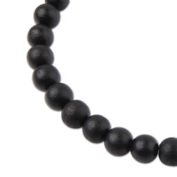 Manumi czech wooden beads 10 mm black