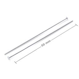 Headpins 50mm silver