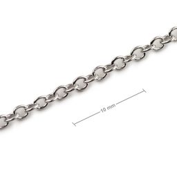 Lănțișor pentru gablonțuri la metru cu za de 2mm de culoarea platinei