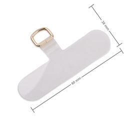 Závěsné očko na mobil transparentní s poutkem v barvě zlata