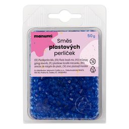 Acrylic faceted beads 4-8 mm blue