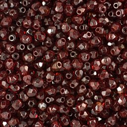 Manumi české broušené korálky 3 mm Ruby