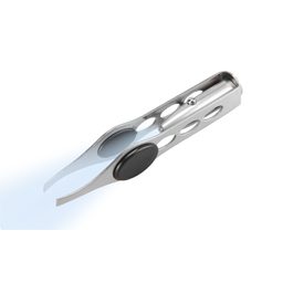 Stainless steel tweezers with LED light 95mm