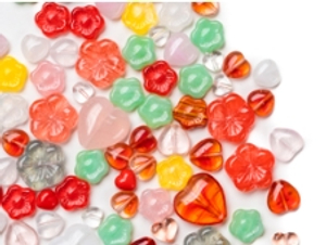 Glass beads and components