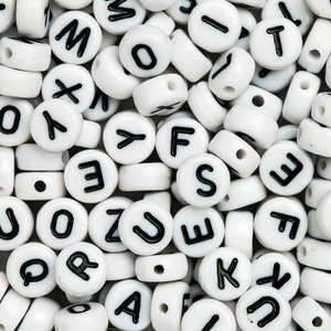 Acrylic alphabet letter beads