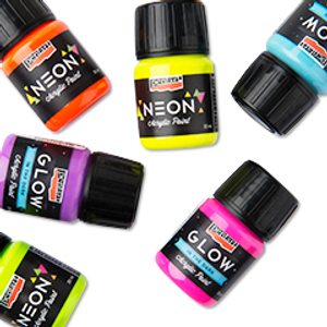 Neon and glow in the dark paints
