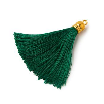 Silk tassel 5cm green