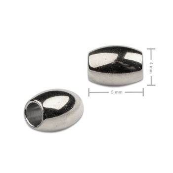 Korálek z chirurgické oceli ve tvaru rýže 4 x 5 mm