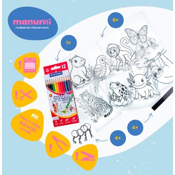 Manumi kreatívna sada na výrobu príveskov z krištáľovej živice s motívmi písmeniek a číslic