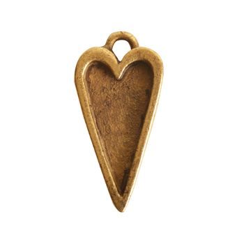 Nunn Design pendant with a setting heart 20x10mm gold-plated