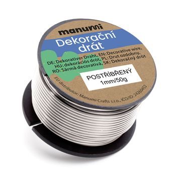 Postříbřený drát 1 mm/50 g