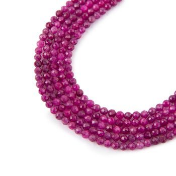 Ruby stone faceted beads 2mm