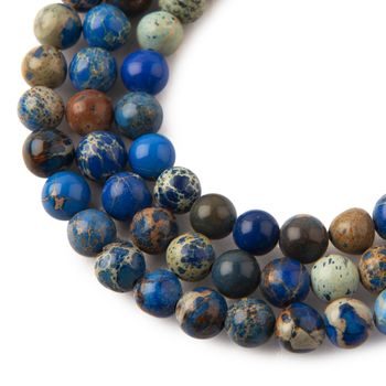 Lapis Imperial Jasper beads 8mm