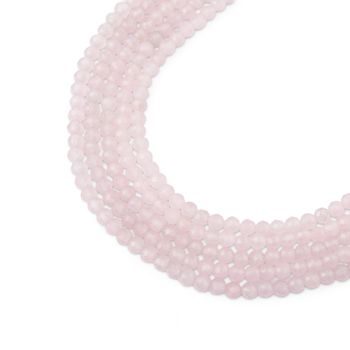 Rose Quartz faceted beads 2mm