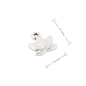 Manumi pendant lotus 11x10mm silver-plated