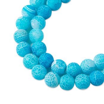 Modrý achát 8 mm s frosted efektem