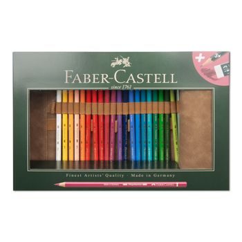 Faber-Castell sada pastelek Polychromos s koženým pouzdrem 30 ks