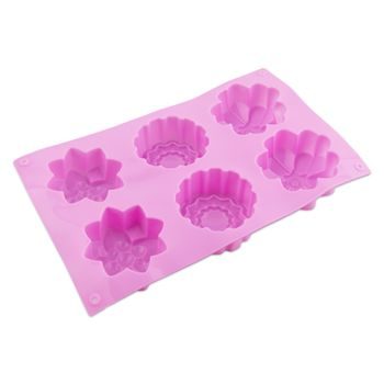 Set of 6 silicone moulds for casting creative clay flowers