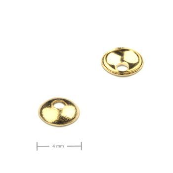 Kaplík z chirurgické oceli 4 mm v barvě zlata