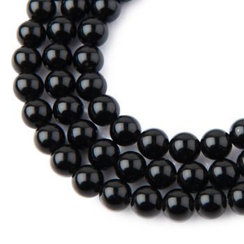 Mărgele din minerale Obsidian negru 8mm