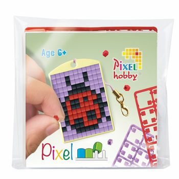 Pixel klíčenka beruška nebo motýl