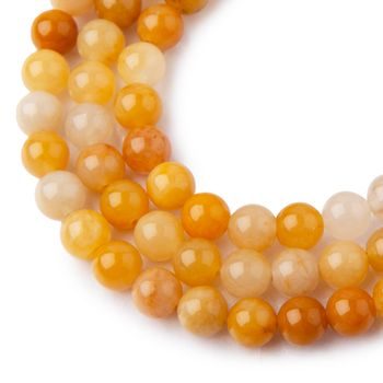 Yellow Jade beads 8mm