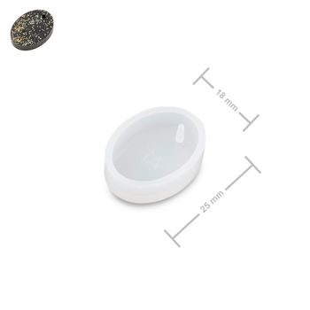 Silicone mould for crystal resin oval pendant 25x18mm