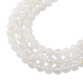 Plated White Jade beads 6mm